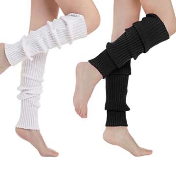 Leg Warmers for Women Ankle Warmers Plus Size Leg Warmers Black Leg Warmers White Leg Warmers Winter Kawaii Leg Warmers