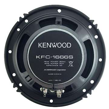Kenwood KFC-1666S 300 Watts 6.5" 2-Way Car Coaxial Speakers with Sound Field Enhancer - Pair