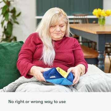 Relish - Tactile Turn Dementia Sensory Activity, Fidget Toy for Alzheimer's & Dementia, Mid to Late Stages, Soft Comfort Product with Contrasting Colors & Textures