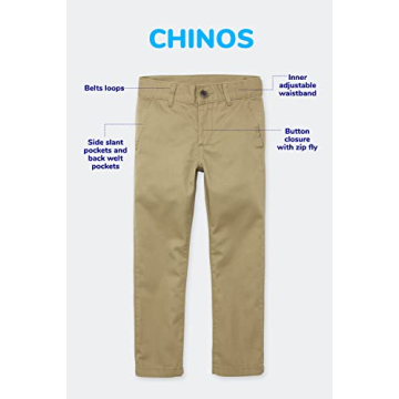 Skinny Chino Pants for Toddler Boys - 2 Pack