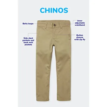 Skinny Chino Pants for Toddler Boys - 2 Pack