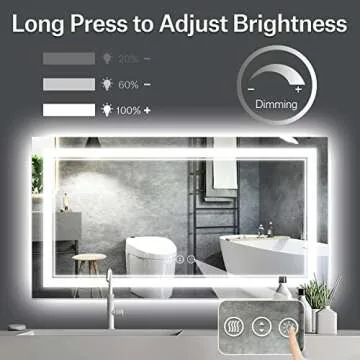 Elegant ISTRIPMF 55x30 Inch LED Bathroom Mirror