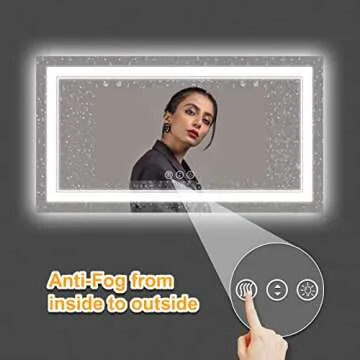 Elegant ISTRIPMF 55x30 Inch LED Bathroom Mirror
