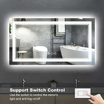 Elegant ISTRIPMF 55x30 Inch LED Bathroom Mirror