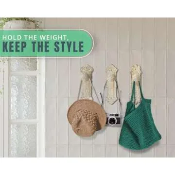 Chic Cast Iron Wall Hooks Set of 3 for Vintage Decor