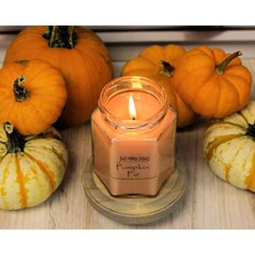 Pumpkin Pie Scented Blended Soy Candle | Hand Poured Fall Fragrance Candles | Made in The USA by Just Makes Scents