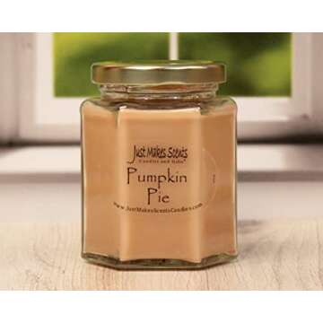 Pumpkin Pie Scented Blended Soy Candle | Hand Poured Fall Fragrance Candles | Made in The USA by Just Makes Scents