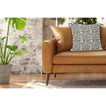 Creative Co-Op Vintage Floral Block Pattern Decorative Pillow