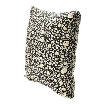 Creative Co-Op Vintage Floral Block Pattern Decorative Pillow