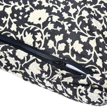 Creative Co-Op Vintage Floral Block Pattern Decorative Pillow