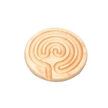 Pocket Labyrinth Breathing Board - Handcrafted Maple Finger Maze for Mindfulness