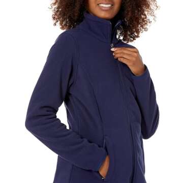 Classic-Fit Full-Zip Polar Fleece Jacket for Women