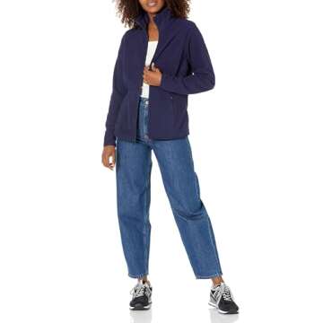 Classic-Fit Full-Zip Polar Fleece Jacket for Women