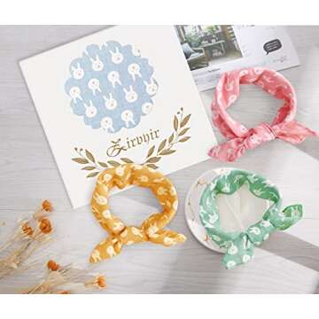 4PCS Spring Dog Bandanas for Cute Pets - Adjustable & Washable