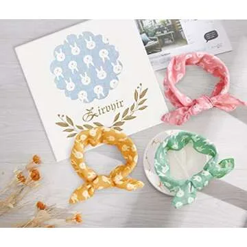 4PCS Spring Dog Bandanas for Cute Pets - Adjustable & Washable