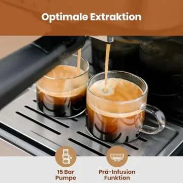 Gevi Espresso Machine High Pressure,Compact Super Automatic Espresso Machines with Milk Frother Steam Wand,Cappuccino,Latte Maker for Home,Espresso Maker, Gift for Coffee Lover, Dad or Mom