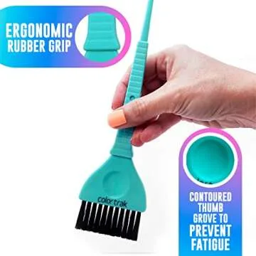 Colortrak Wide Hair Color Brush Set - 3 Brushes for Easy Application