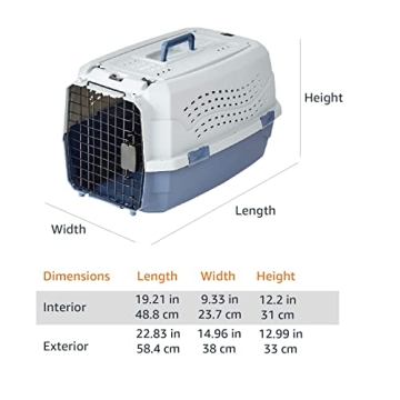 Durable Amazon Basics Dual-Door Pet Carrier for Travel