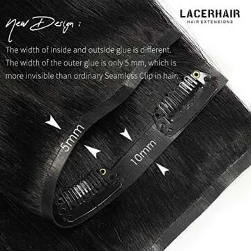 Lacer Hair Seamless Clip-in Hair Extensions 110g 14 Inch