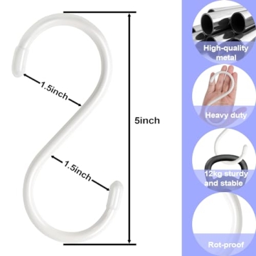 Durable S Hooks for Organizing Plants, Clothes, and More