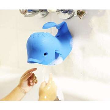 Bath Spout Cover, Universal Whale Bathtub Faucet Baby Shower Protection Cover with A Gift for Kid Toddler Bath Safety (Blue)