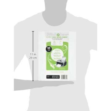 Thermo Web 3360 Stitch & Sew EZ-Print Transparent Sheets for Quilting 20-Pack