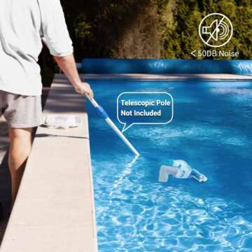 (2023 Upgraded) AIPER Cordless Pool Vacuum, Handheld Rechargeable Swimming Pool Cleaner, 60 Mins Running Time, Deep Cleaning & Strong Suction Ideal for Above & In-ground Pools, Hot Tubs, Spas-Pilot H1