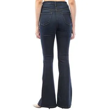 URBAN K High Waist Denim Bell Bottoms for Stylish Women