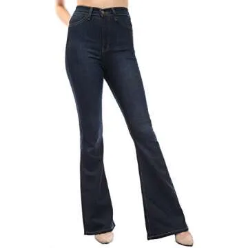 URBAN K High Waist Denim Bell Bottoms for Stylish Women