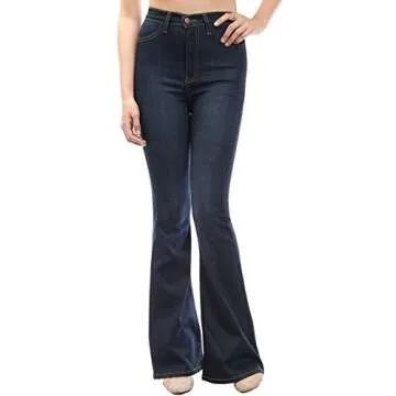 URBAN K High Waist Denim Bell Bottoms for Stylish Women