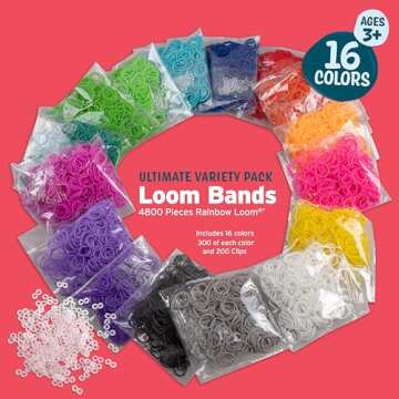 Loom Rubber Bands Refill Kit 4800 pc - DIY Gift for Kids
