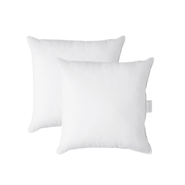 LANE LINEN 24x24 Pillow Inserts - Set of 2 Premium Cotton Fill, Ideal for Home Decor