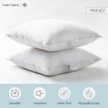 LANE LINEN 24x24 Pillow Inserts Set of 2 – Soft Supportive Decorative Pillows