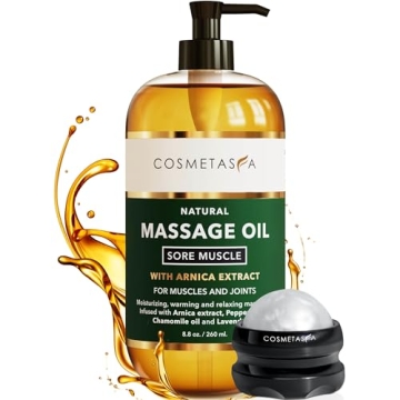 Cosmetasa Massage Oil for Sore Muscles with Roller Ball