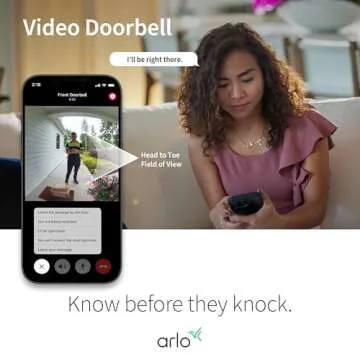 Arlo Video Doorbell 2K | 2nd Gen | Wire-Free/Wired Option, 2-Way Audio, Night Vision, Head to Toe Video View, Integrated Siren | Live Stream | Real Time Notifications |180 Deg Wide View, White
