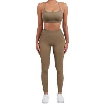 SUUKSESS Seamless 2 Piece Workout Set for Women
