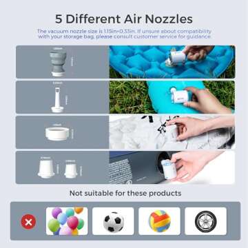 FLEXTAILGEAR Tiny Pump X Portable Air Pump + Camping Light Ultra-Mini Air Pump with 1300mAh Battery USB Rechargeable for Sleeping Pads Pool Floats Air Bed Air Mattress Swimming Ring (White - X)