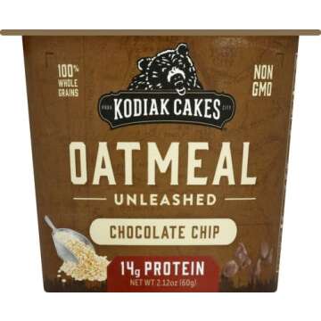 Kodiak Instant Protein Chocolate Chip Oatmeal In A Cup, 2.12 Ounce