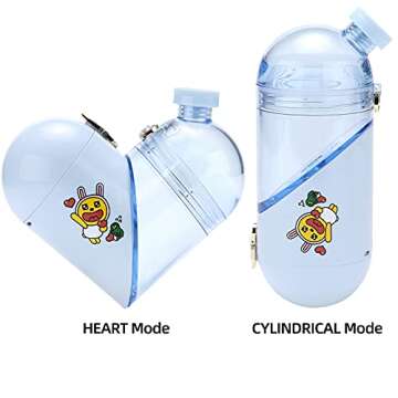 Unique Creative Heart-Shaped Water Bottle 330ML