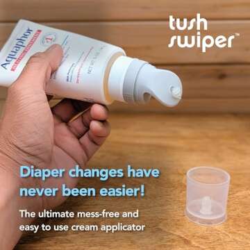 Eli & Ali Tush Swiper - Diaper Rash Cream & Butt Paste Applicator - Universal Fit for Most Diaper Cr...