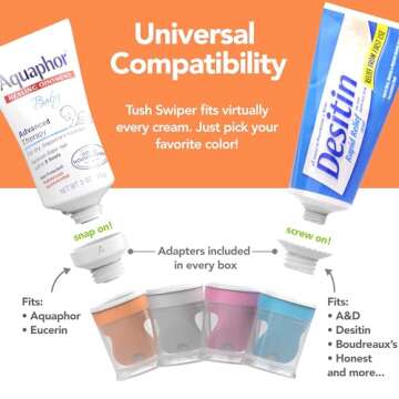 Eli & Ali Tush Swiper - Diaper Rash Cream & Butt Paste Applicator - Universal Fit for Most Diaper Creams | Mess-Free & Hygienic Alternative to Cream Spatula - Carry Less Baby Gear - Orange, 1 Pack