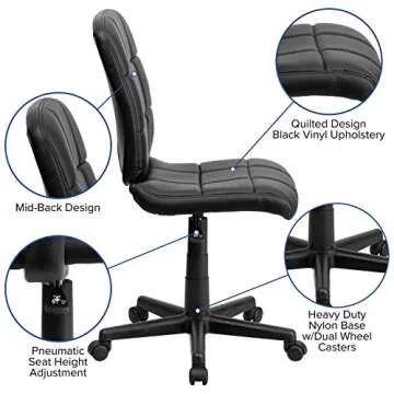 Flash Furniture Clayton Ergonomic Desk Chair - Adjustable Style