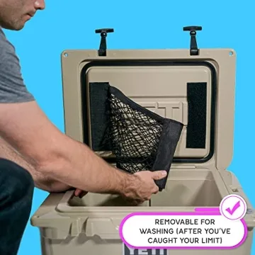 Above Sea Level Cooler Net for Dry Storage and Organization, Compatible with Yeti, Coleman, Igloo, Pelican, and Canyon Ice Chests, Removable and Washable