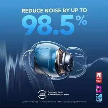 soundcore by Anker Liberty 4 NC Wireless Earbuds, 98.5% Noise Reduction, Adaptive Noise Cancelling t...