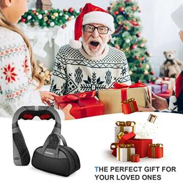 ZUUKOO HEALTH Shoulder Massager, Shiatsu Massager for Neck and Back with Heat - 3D Deep Tissue Knead...