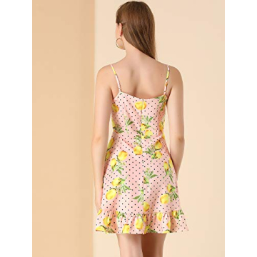 Stylish Allegra K Lemon Polka Dots Dress for Summer Fun