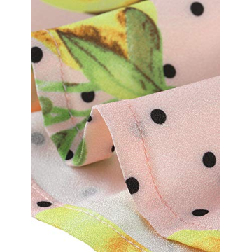 Stylish Allegra K Lemon Polka Dots Dress for Summer Fun