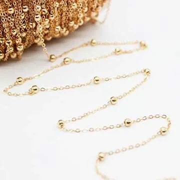 MEVECCO Anklet for Women Gold Ball Bead Chain Station 14K Gold Plated Dainty Boho Beach Summer Simple Foot Jewelry Ankle Bracelet
