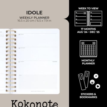 Kokonote 2024-2025 Academic Planner with Stickers