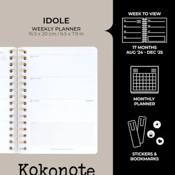 Kokonote 2024-2025 Academic Planner with Stickers